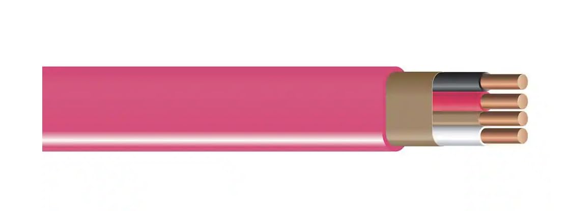 10/3 Type NM-B Copper 10 AWG 3 Conductors with Ground Insulated Jacket Pink B2383
