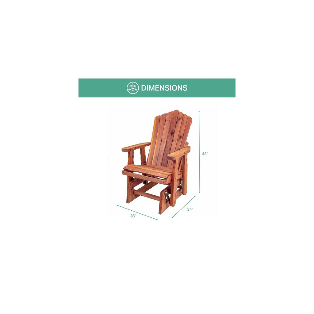 Cedar Fan-Back Outdoor Rocker W920376