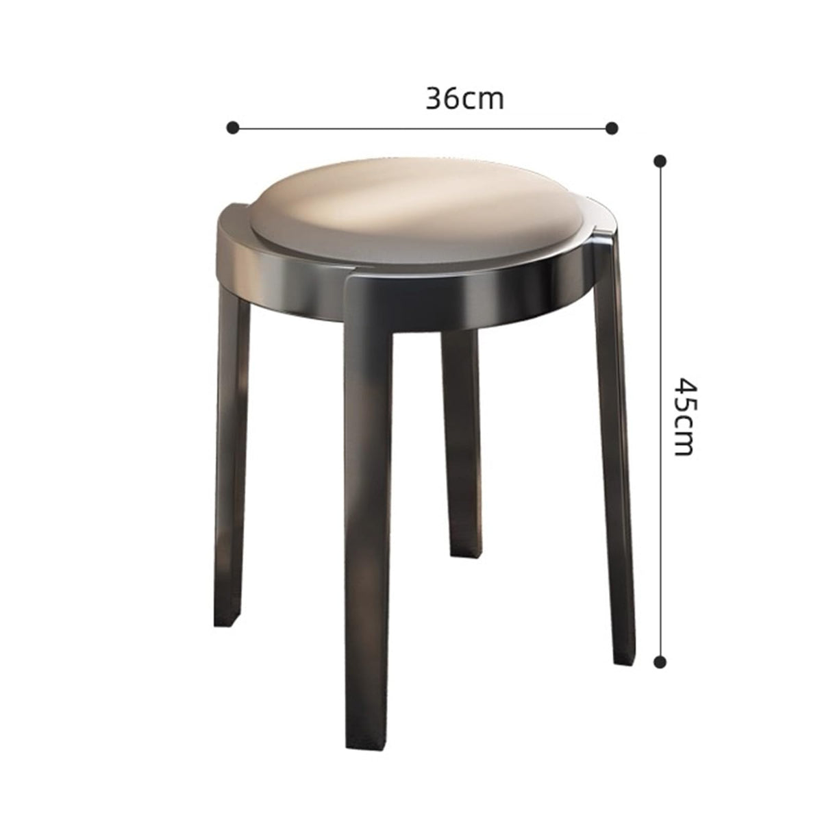 Round Stackable Stainless Steel Stools T54629