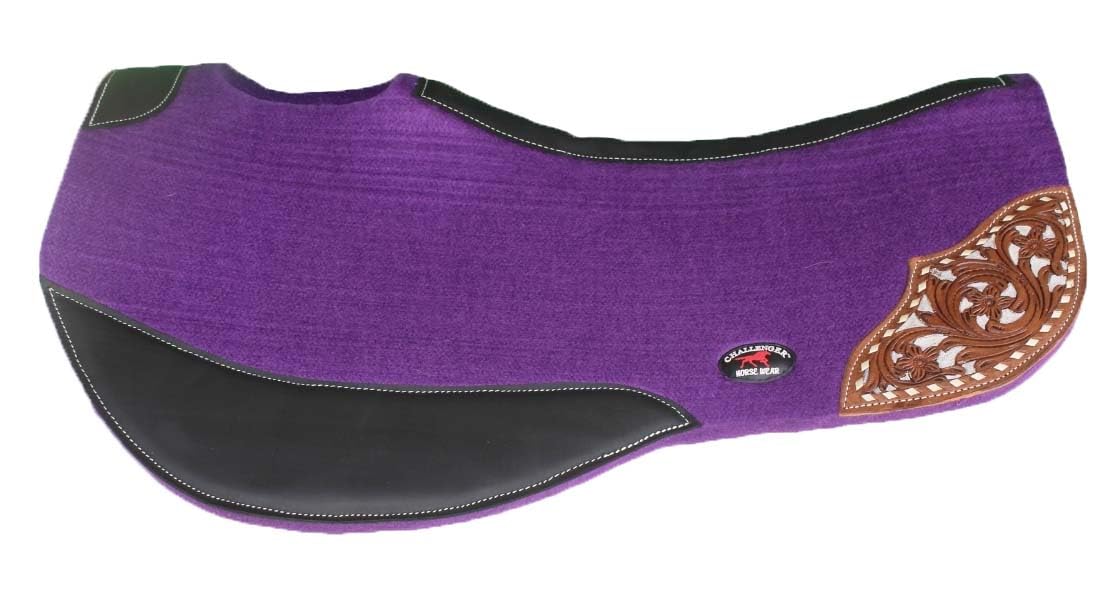32" x 32" Western Contoured Wool Felt Saddle Pad I10949