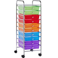 10 Drawer Rolling Storage Cart with Lockable Wheels M388