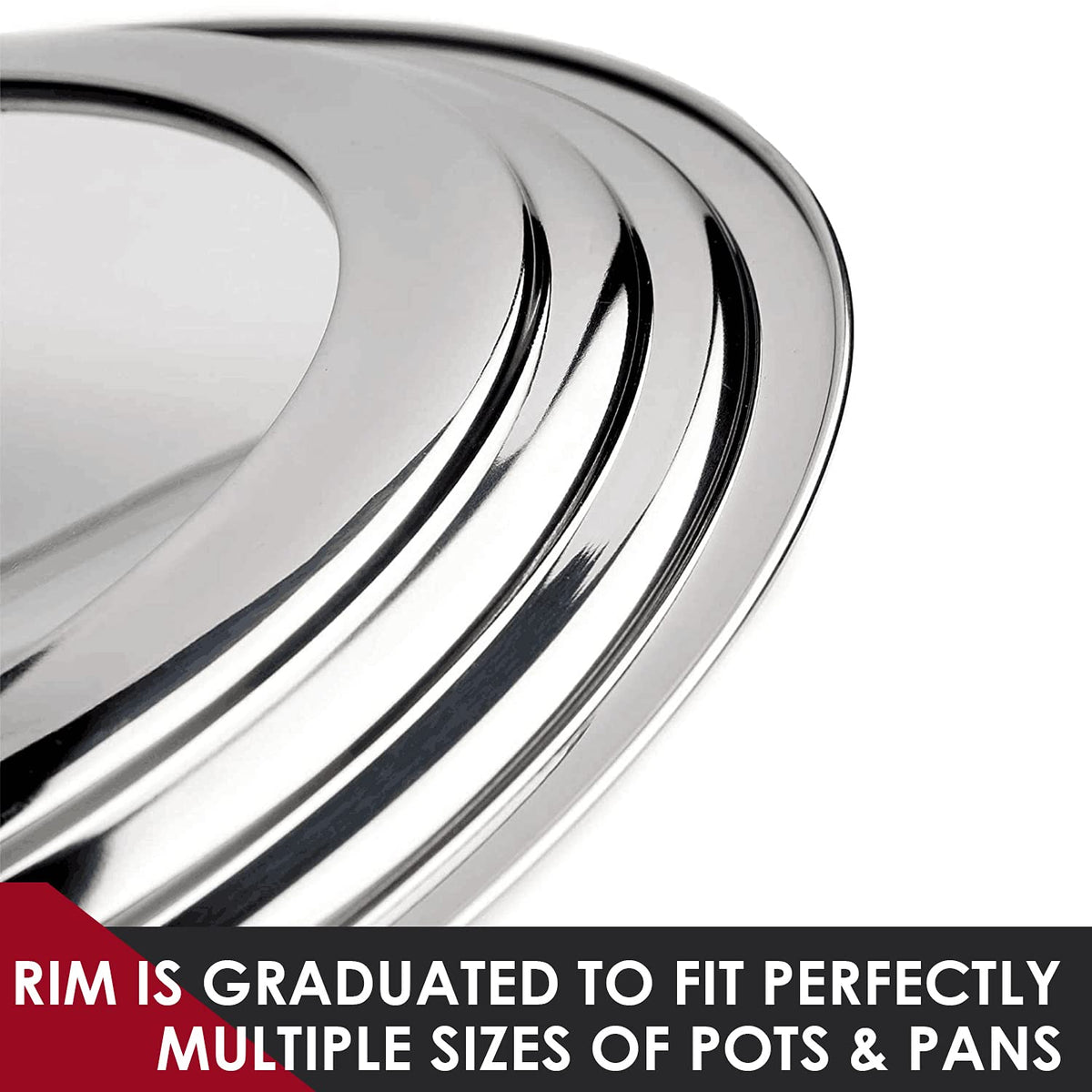 Stainless Steel Universal Lid for Pots, Pans and Skillets G2633