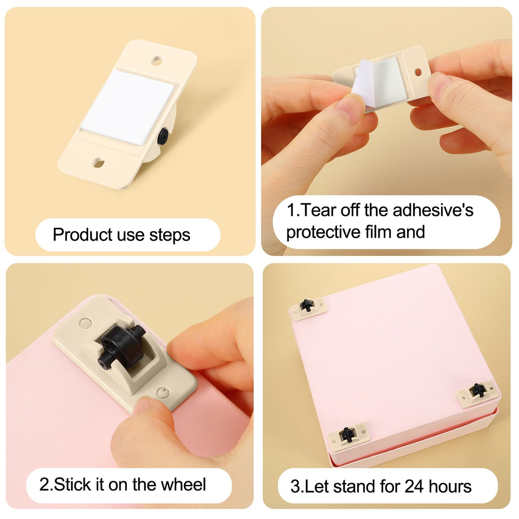 24 Pack Self Adhesive Mini Casters I532