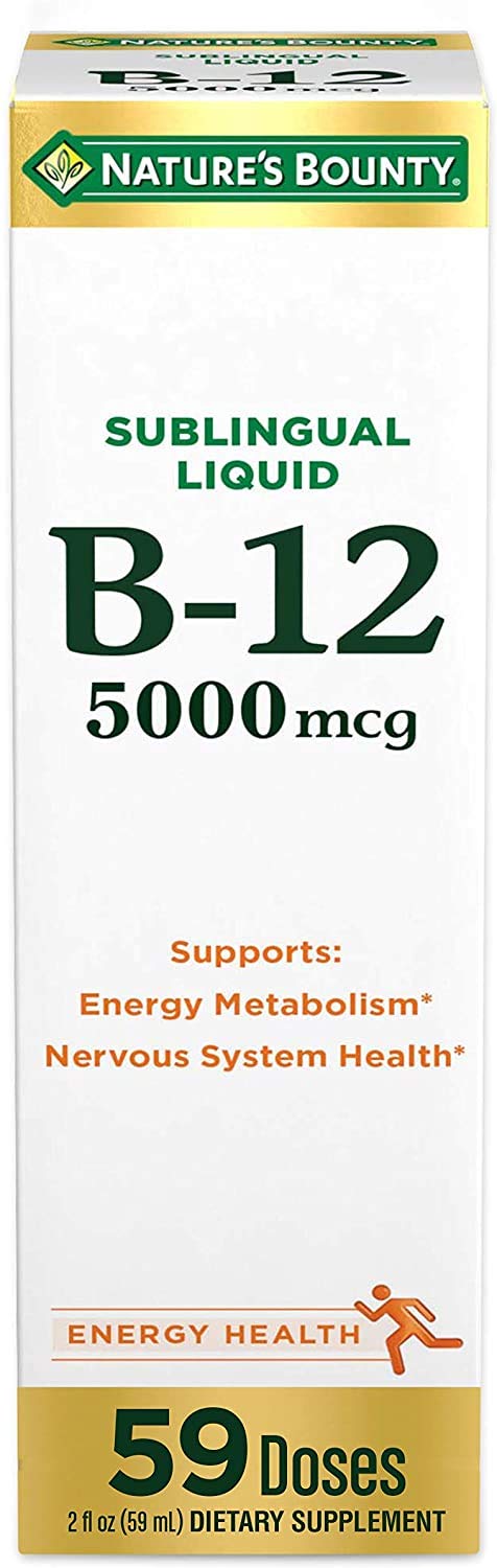 B-12 5000 mcg Sublingual Liquid 2 oz (Pack of 2) L918