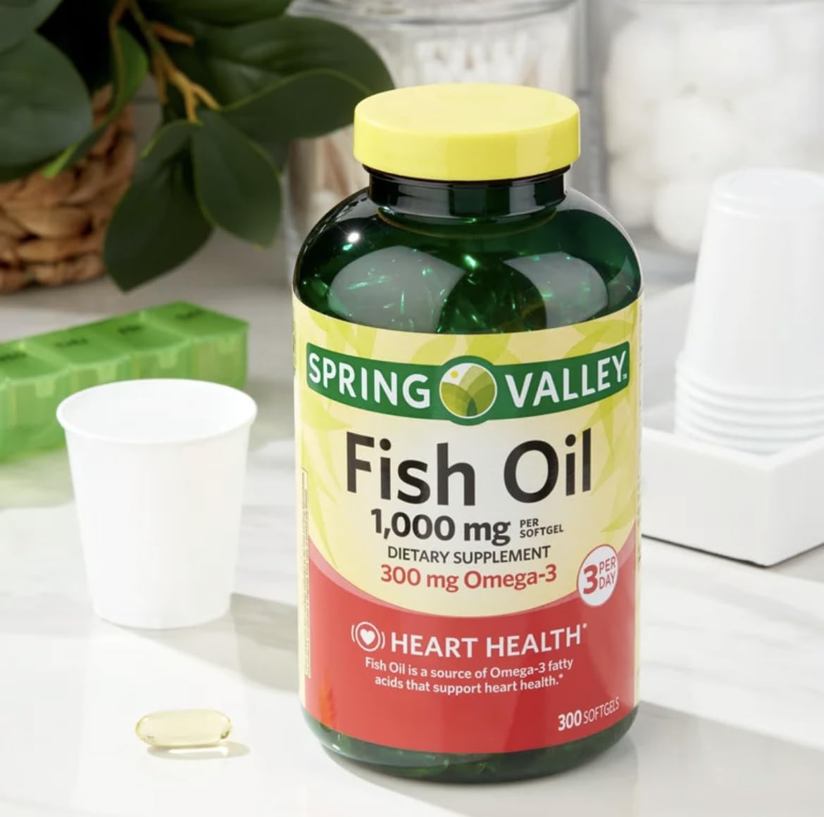 Fish Oil Softgels 1000 mg 300 Count X6973