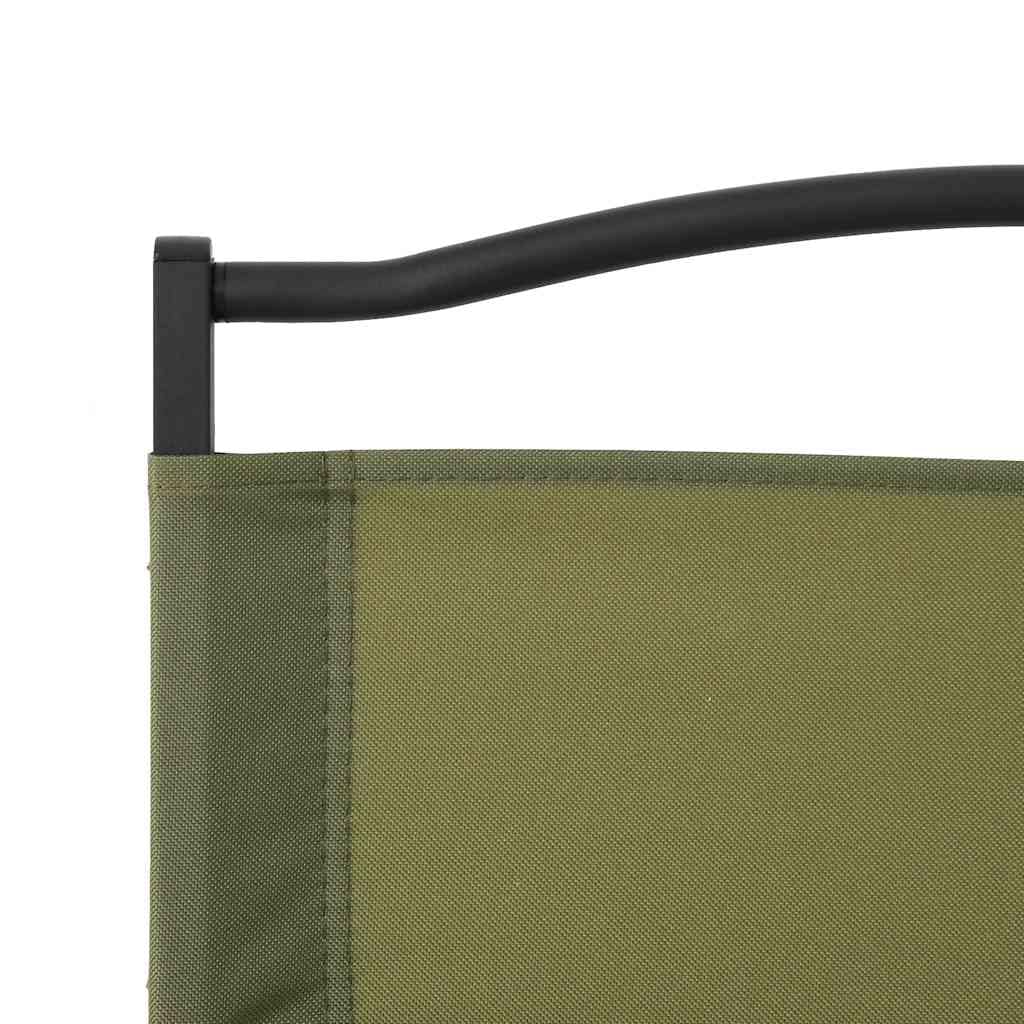 Green Oxford Fabric Folding Camping Chairs 2 Pack Q2810