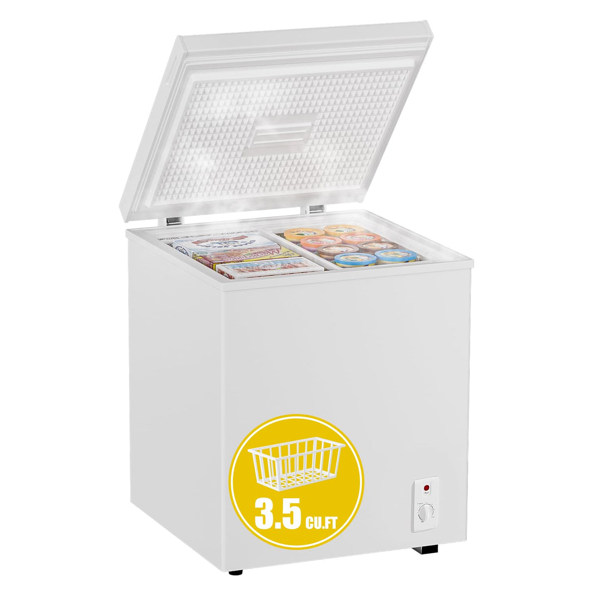 3.5 Cu. Ft White Chest Freezer W89122