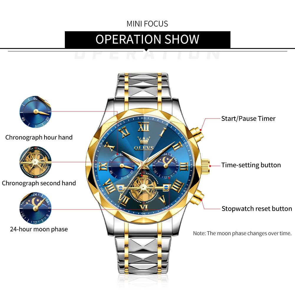 Automatic Moon Phase Dress Wristwatch R2624