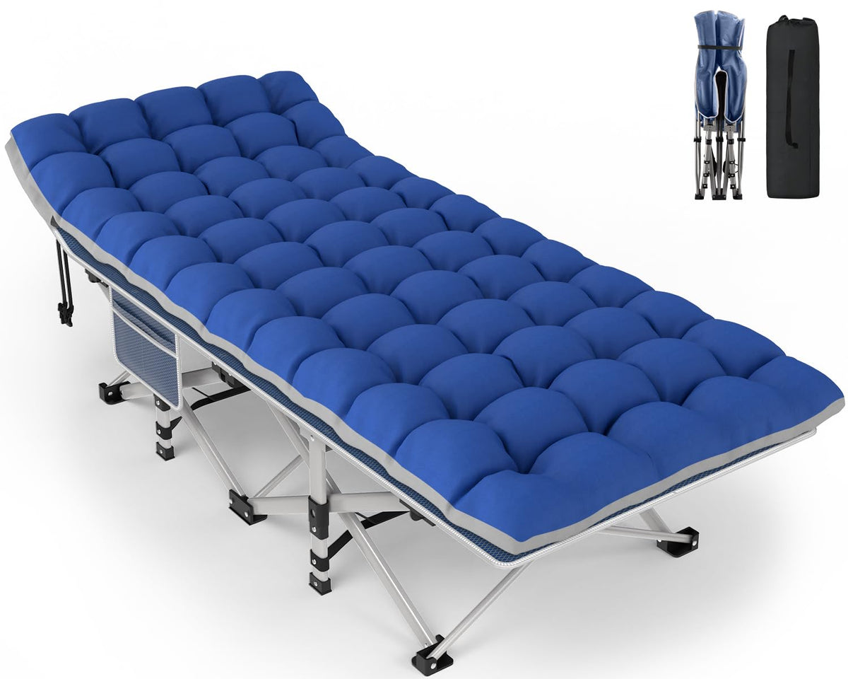 Folding Camping Cot with Mattress and Carry Bag O63368