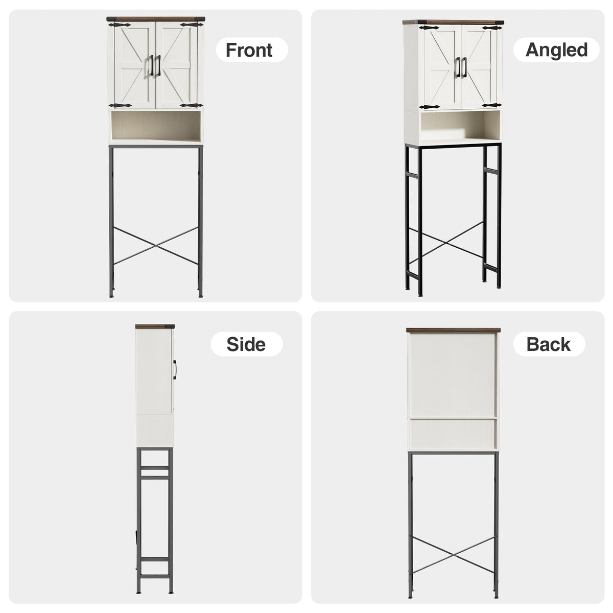 Over The Toilet Storage Cabinet with Adjustable Shelf, White N2310