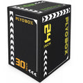 3-in-1 Foam Plyometric Jump Box, 20/24/30 Inch Plyo Box with Non-Slip PVC Cover Y503