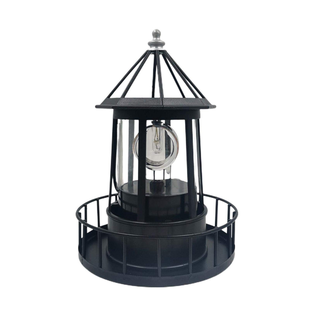 Solar Powered Lighthouse LED Rotating Waterproof Lawn Light J31315
