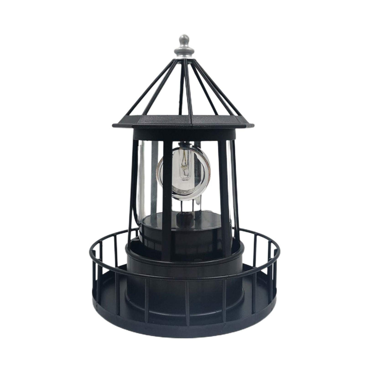 Solar Powered Lighthouse LED Rotating Waterproof Lawn Light J31315