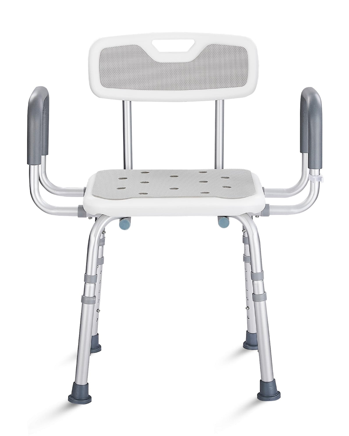 Height Adjustable Shower Chair with Back and Arms M994887