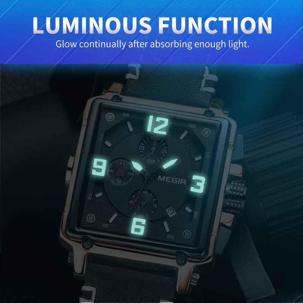 Men's Analogue Luminous Quartz Watch with Leather Strap A15088