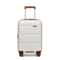 20 Inch Expandable Carry on Luggage White K90551