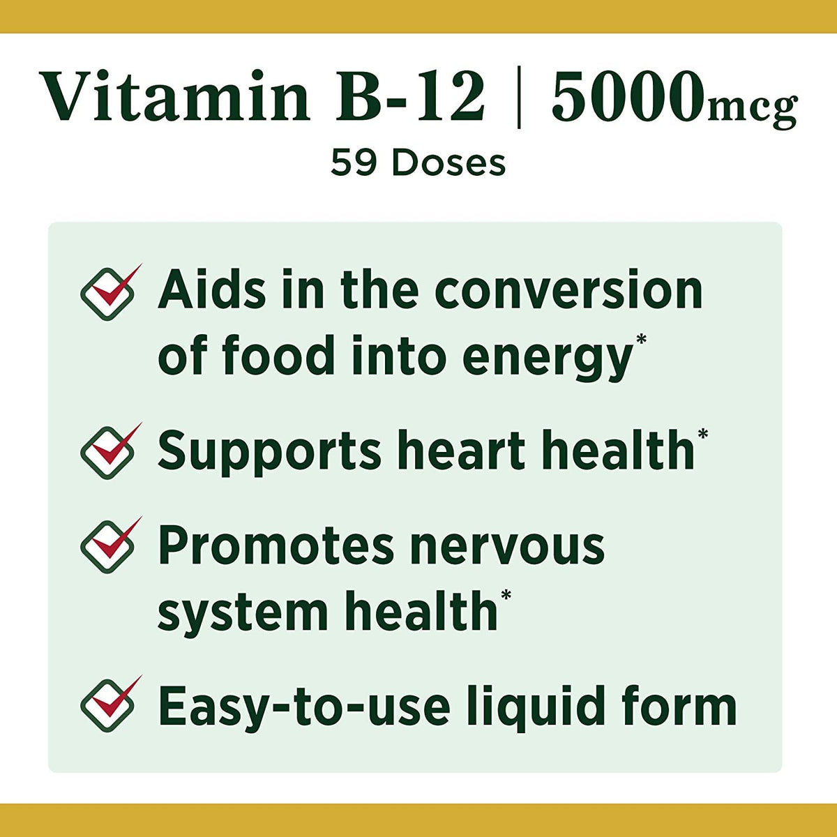 B-12 5000 mcg Sublingual Liquid 2 oz (Pack of 2) L918