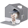 Large Enclosed Hooded Cat Litter Box with Mat & Litter Scoop T704