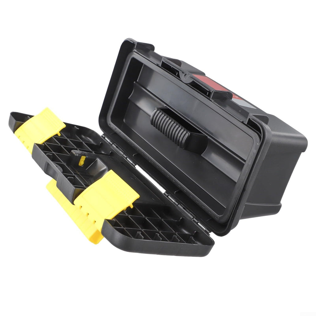 10 Inch Black Plastic Toolbox with Dual Layer Organization P1772