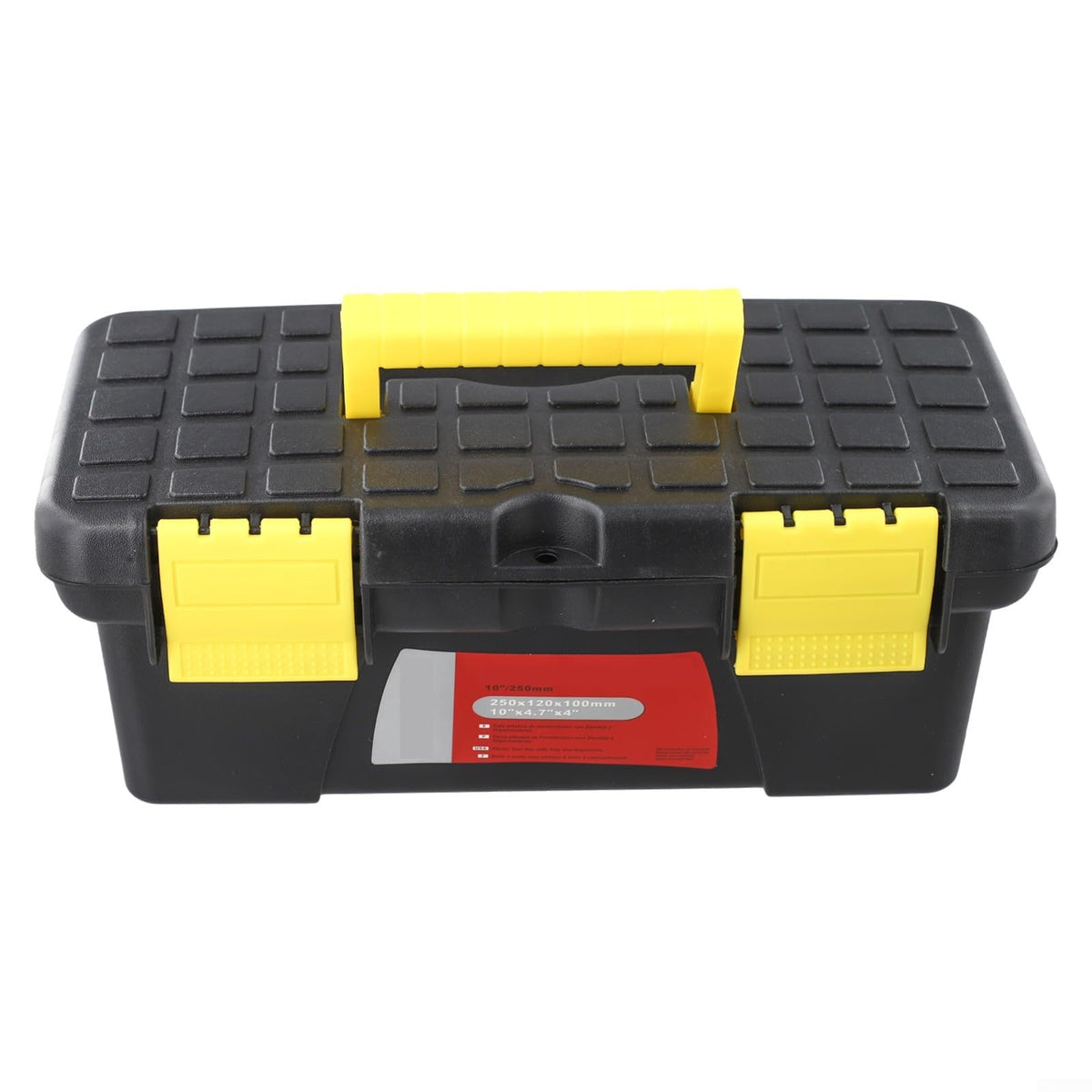 10 Inch Black Plastic Toolbox with Dual Layer Organization P1772
