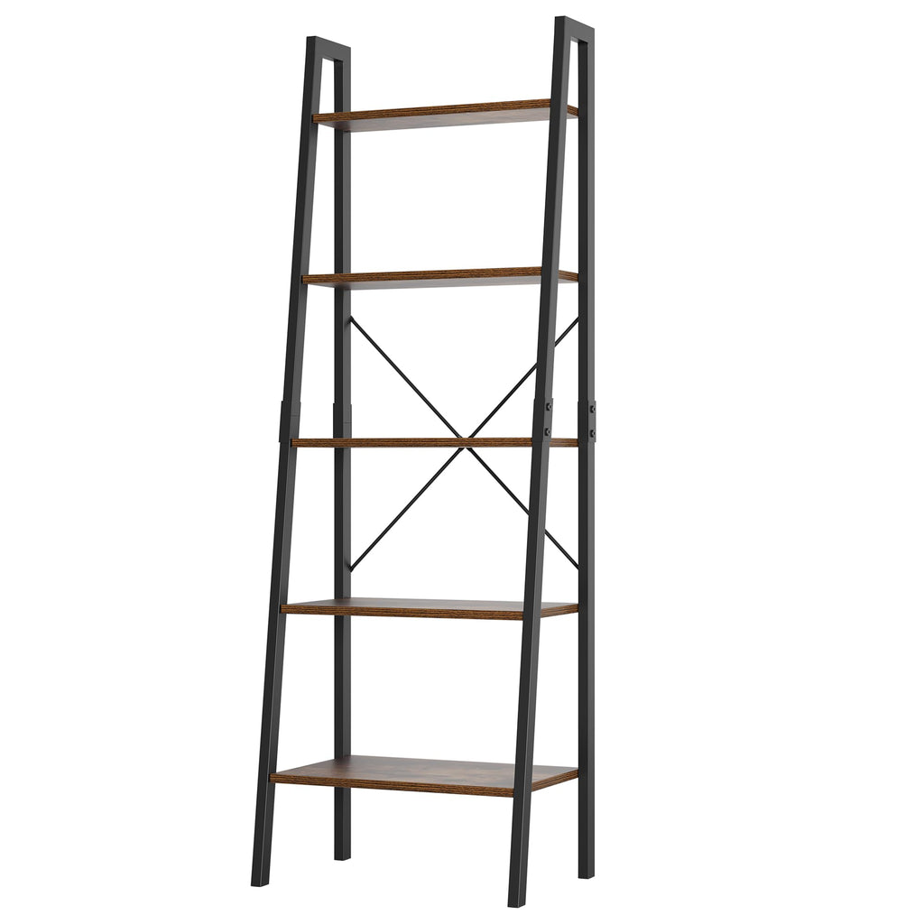5-Tier Ladder Bookshelf with Metal Frame L950