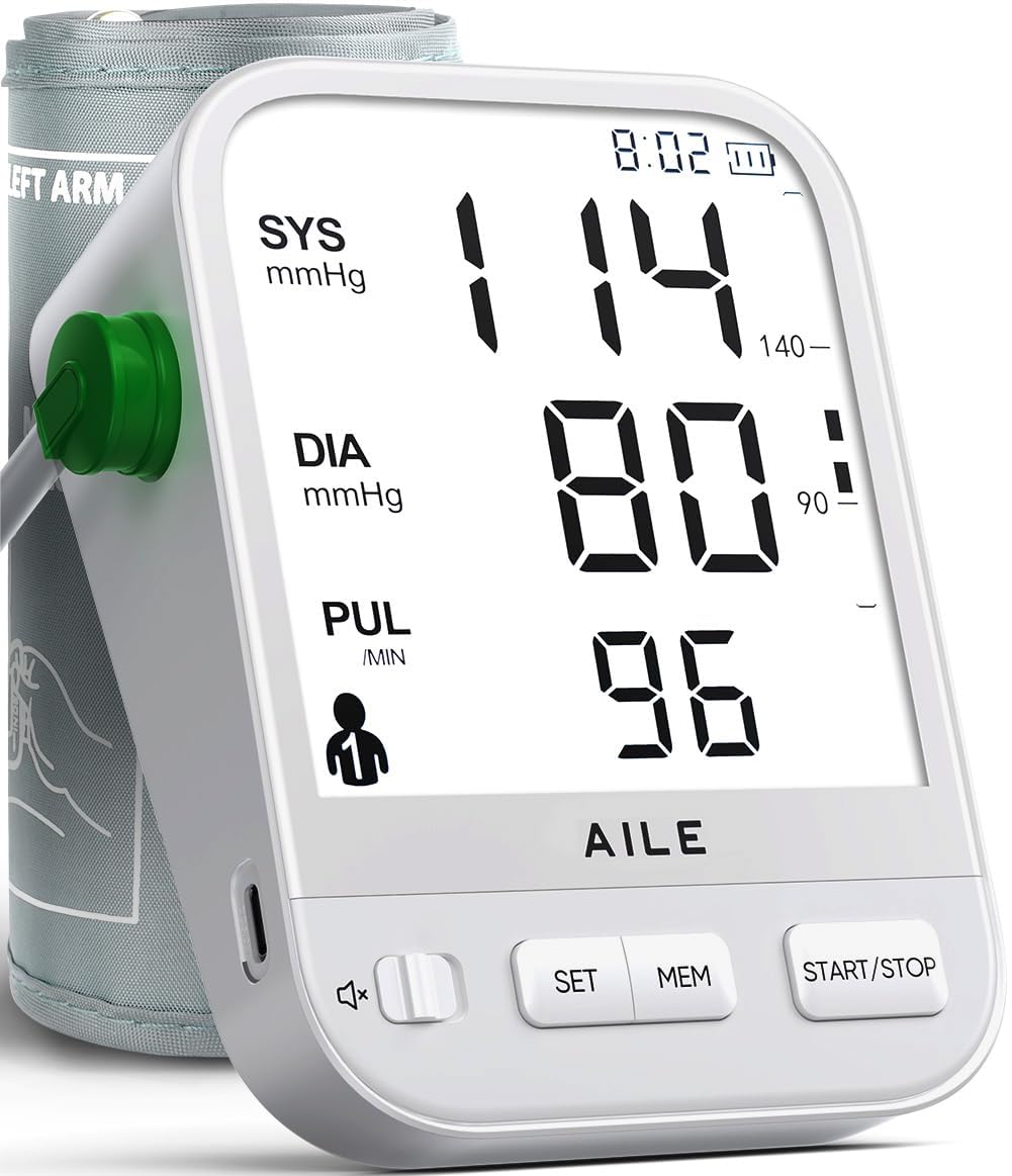 FDA Cleared Blood Pressure Monitor Large LCD Display H15647
