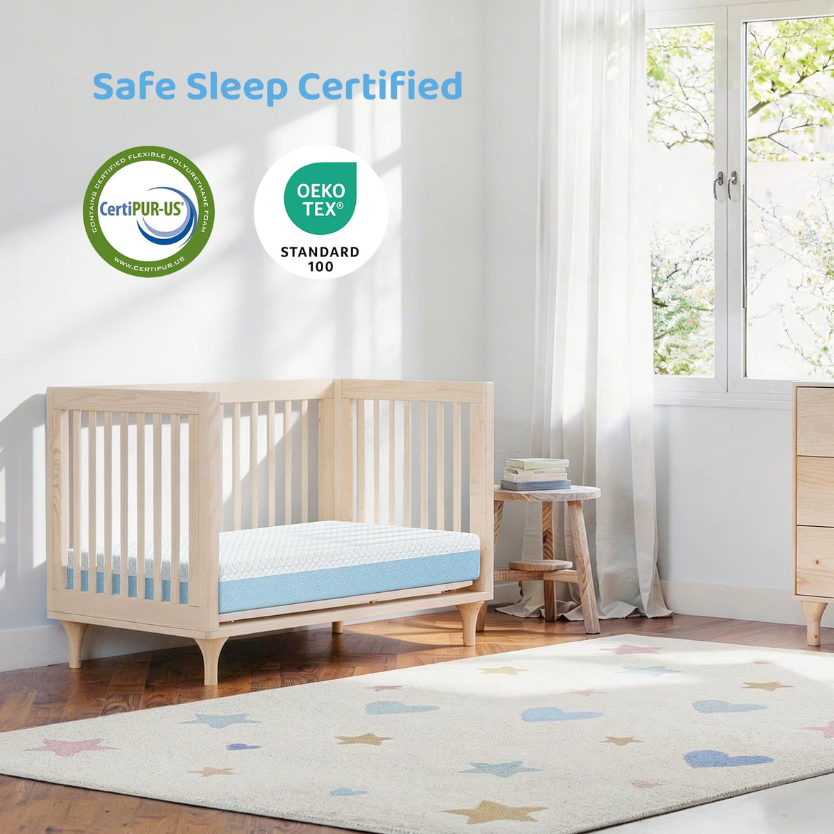 Dual-Sided Gel Memory Foam Crib Mattress F9219