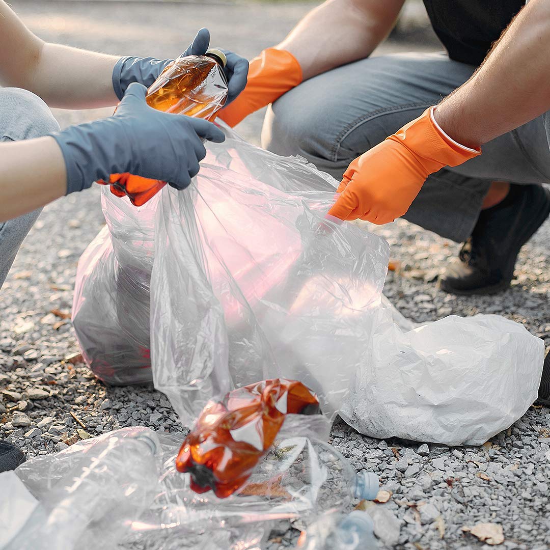 60 Gallon Heavy Duty Clear Trash Bags 150 Count A323