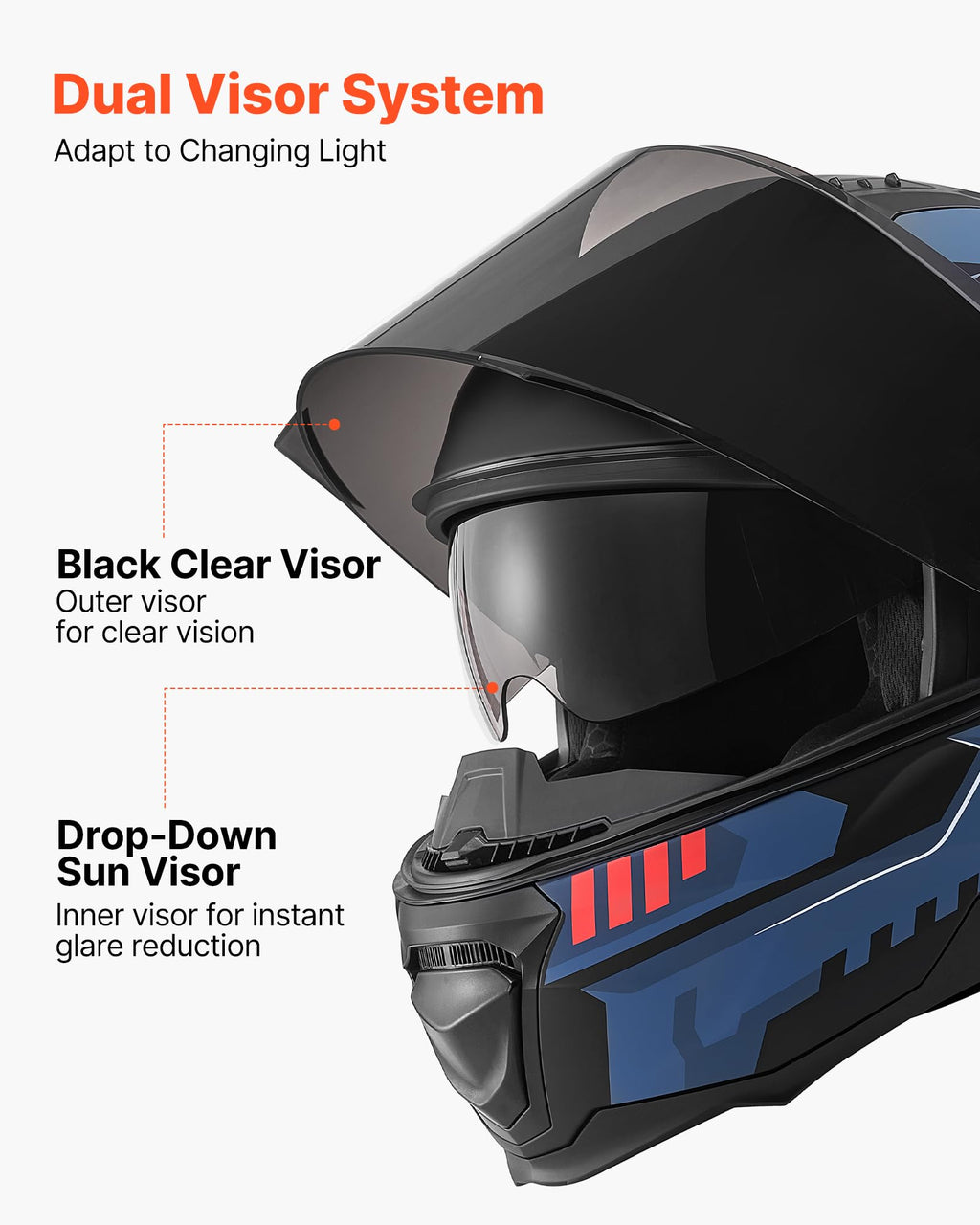 DOT Approved Adult Motocross Helmet with Clear Visor Q808012