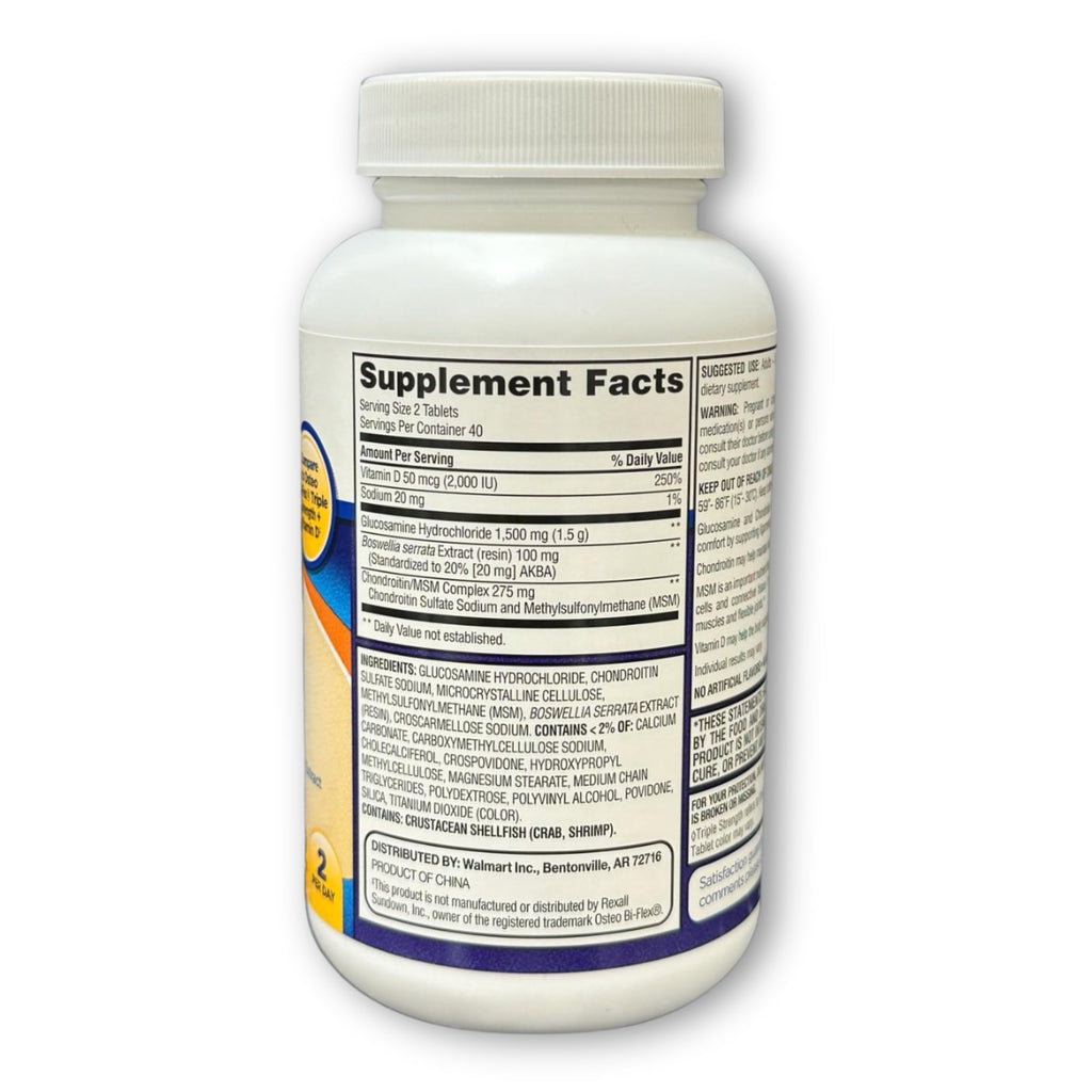 Triple Strength Glucosamine Chondroitin Vitamin D Tablets 80ct M887