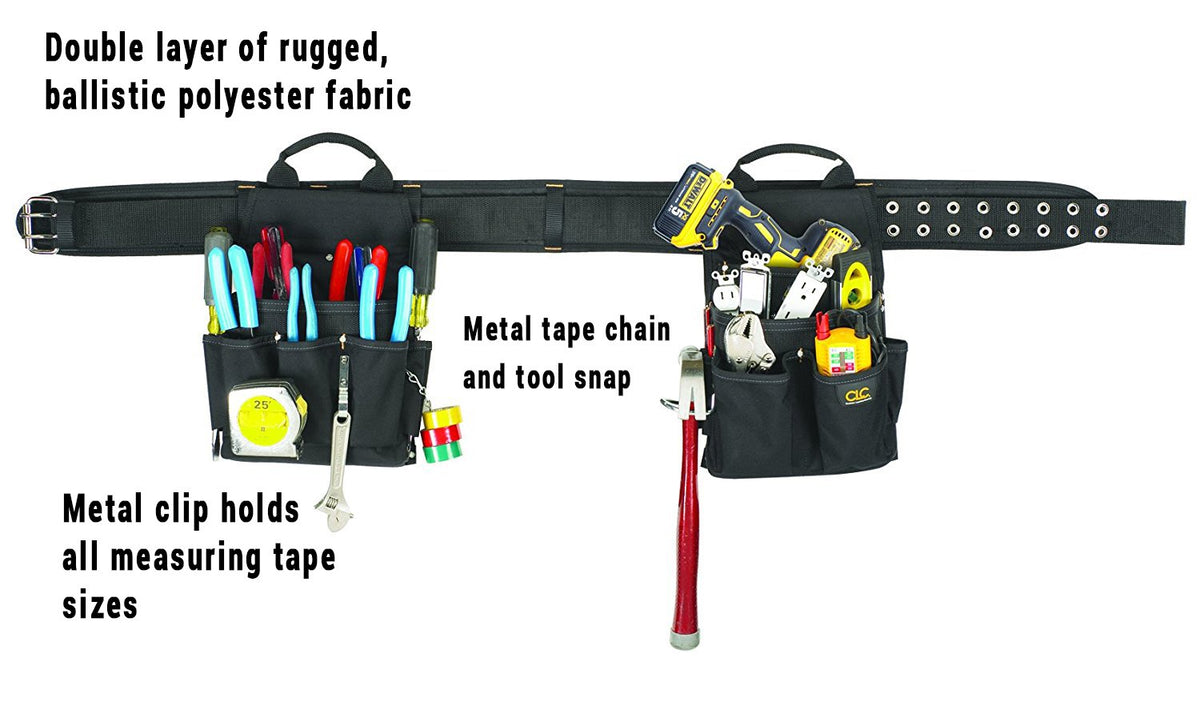 3 Piece 20 Pocket Black Tool Belt G65082