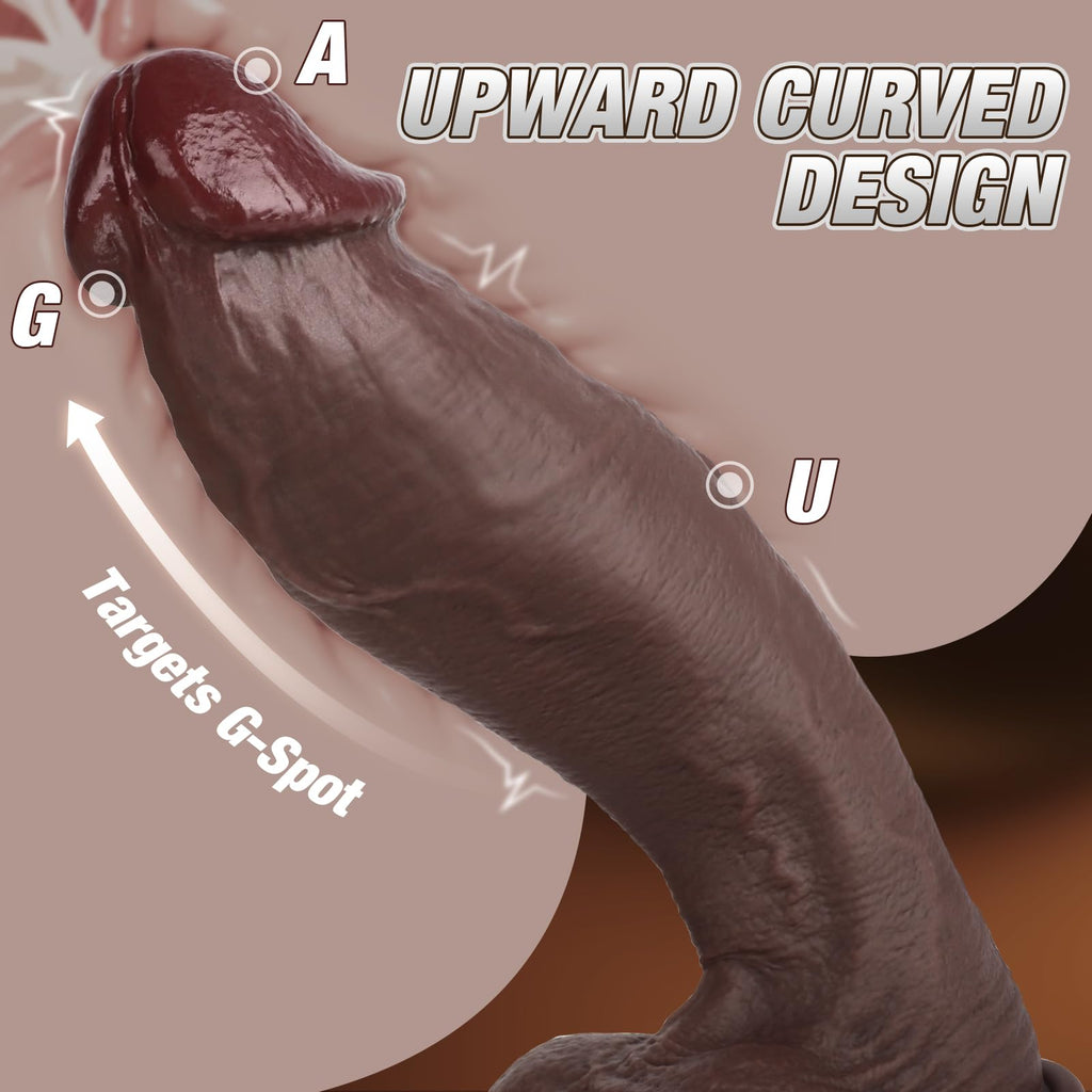 Black 12 Inch Silicone Dildo with Suction Cup I640147