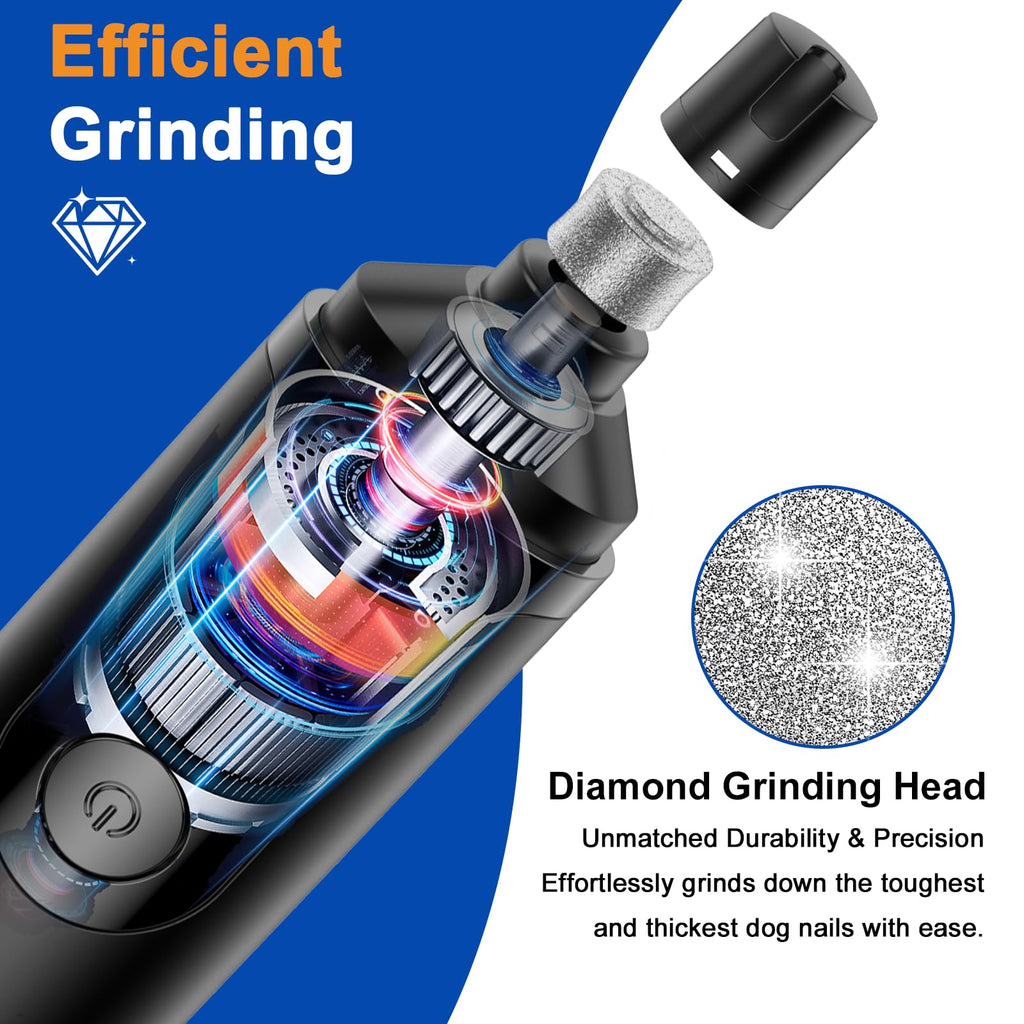 Quiet Low-Vibration Dog Nail Grinder Black M6825