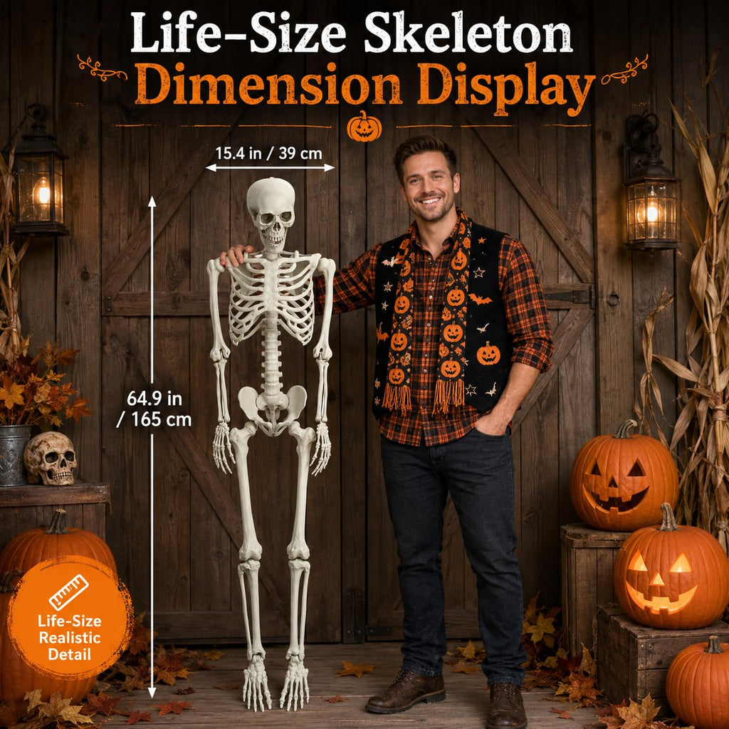 Life Size Poseable Skeleton with Movable Joints D182041