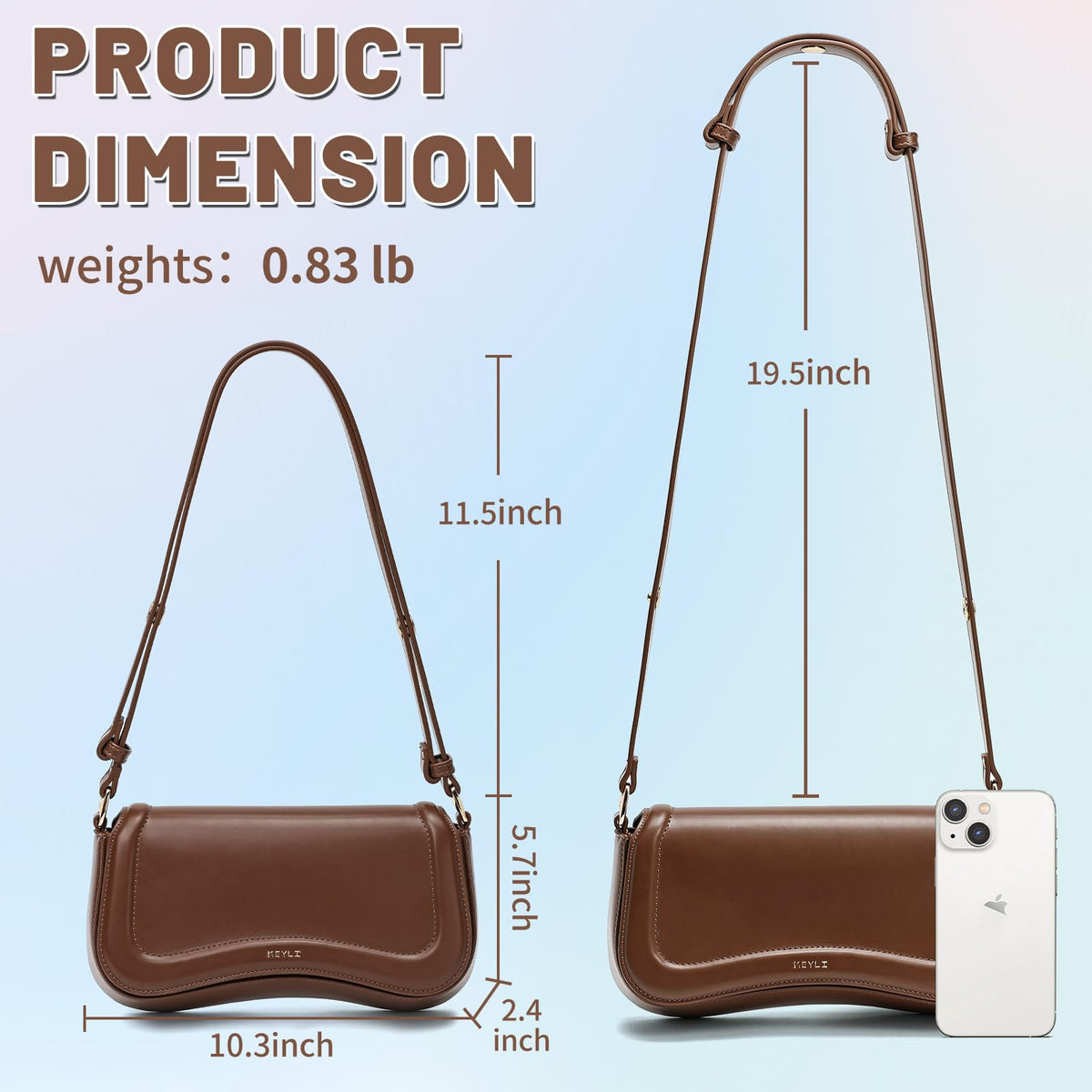 Waterproof Leather Small Shoulder Bag B5884