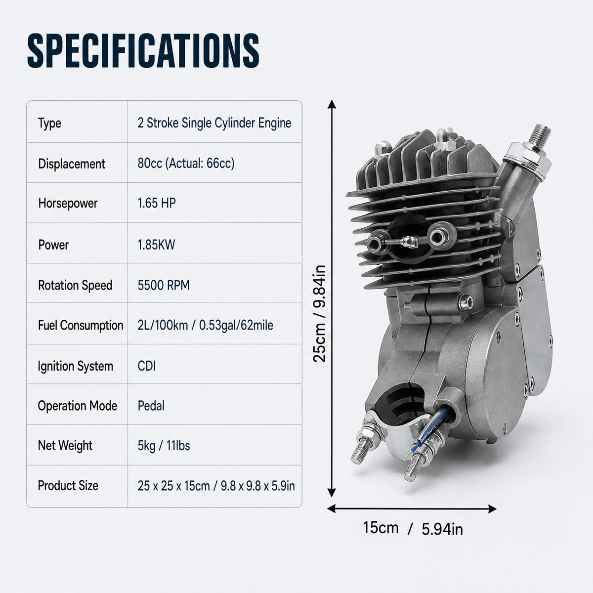 2 Stroke Bicycle Engine Kit B1853