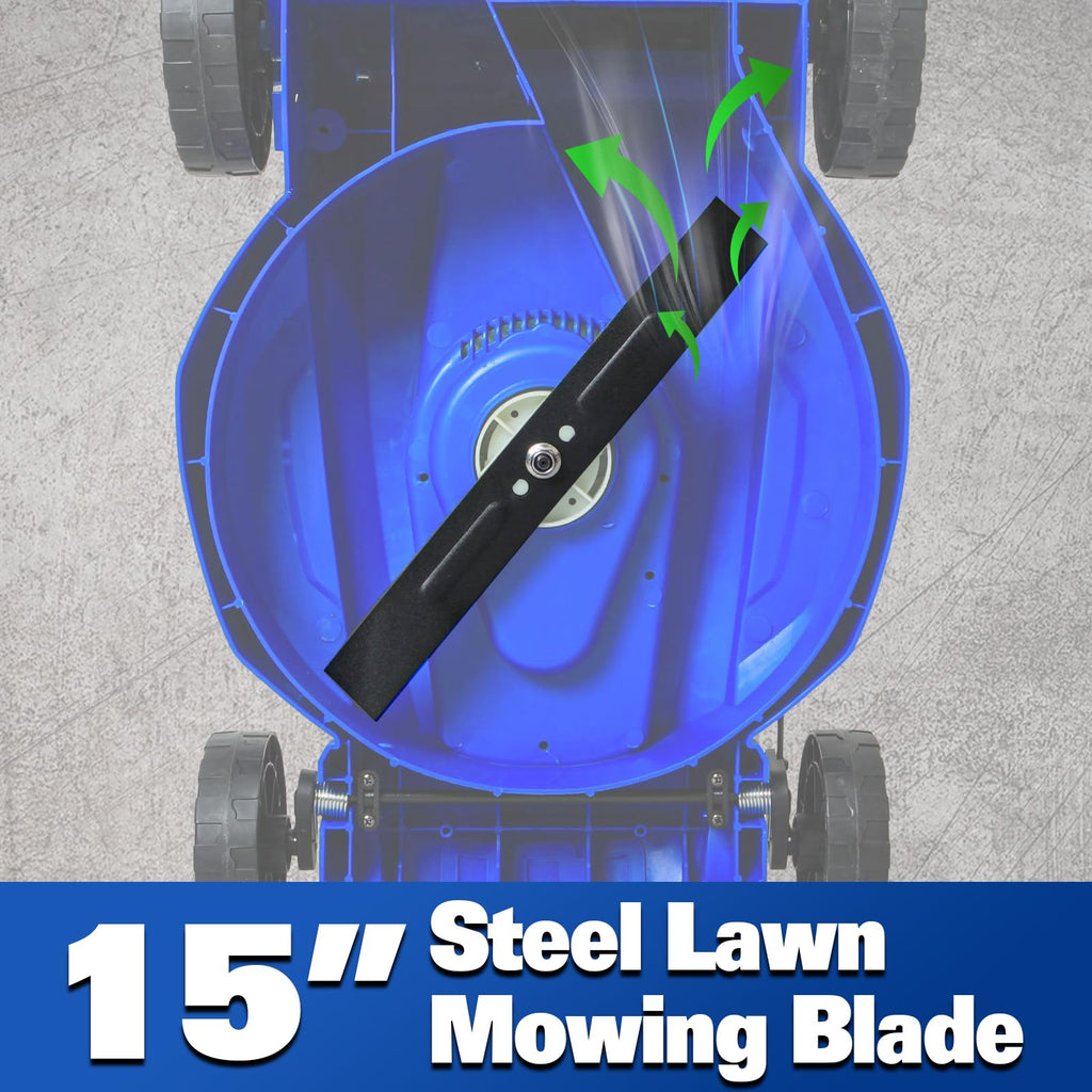 15" Corded Electric Push Mower with 35L Grass Bag O960848