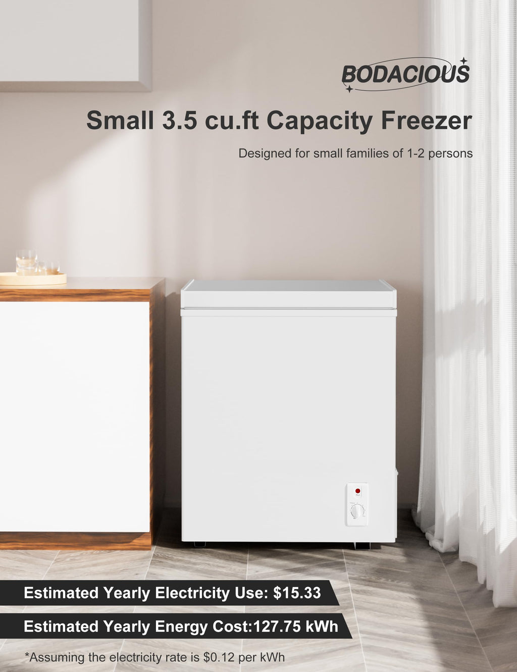 3.5 Cu. Ft White Chest Freezer W89122