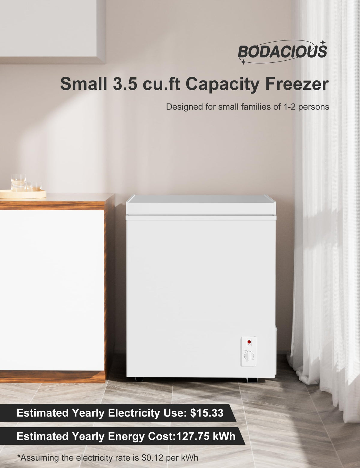 3.5 Cu. Ft White Chest Freezer W89122