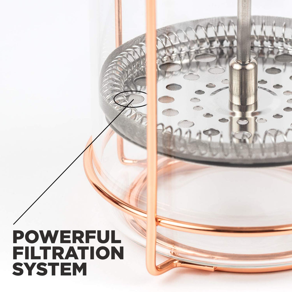 1000ml Rose Gold French Press Coffee Maker T647