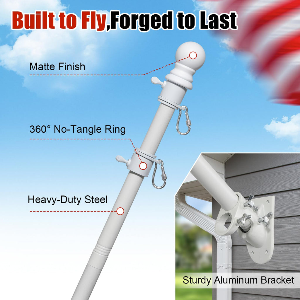 5ft Heavy Duty Stainless Steel Flag Pole Z884