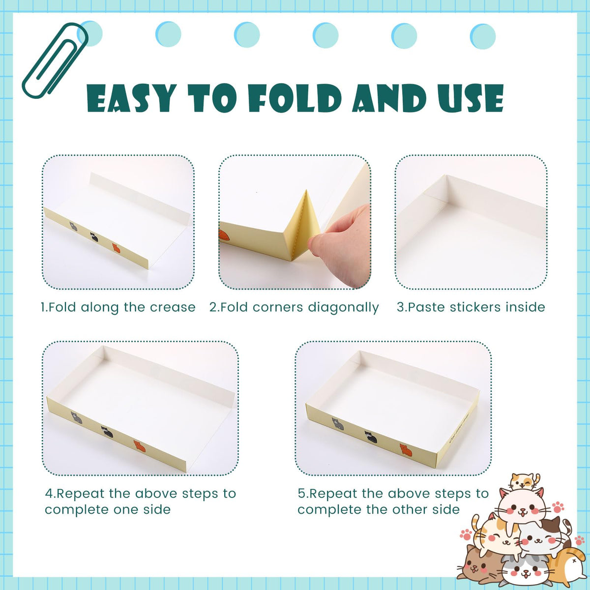 30 Pack Foldable Disposable Cat Litter Box E1759