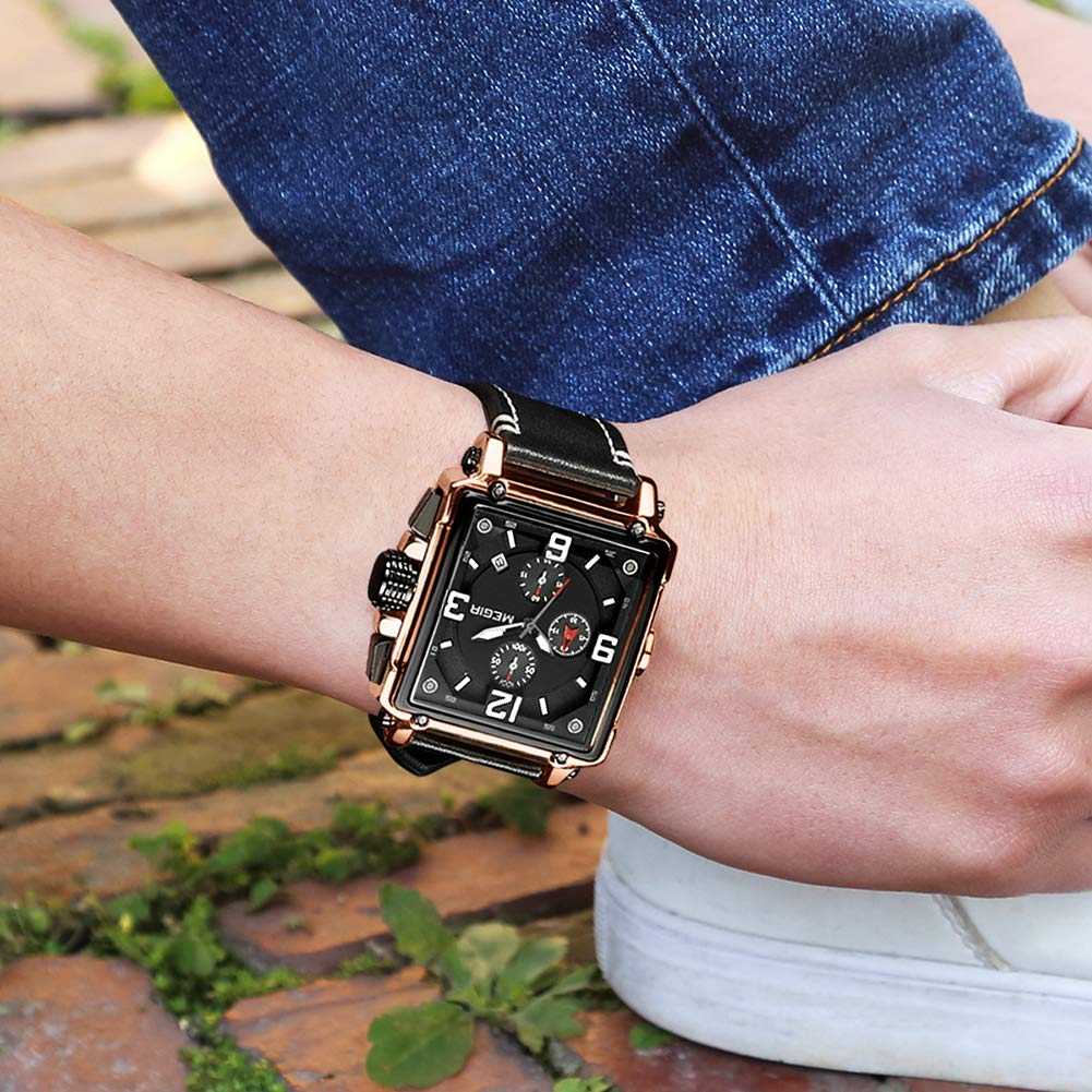 Men's Analogue Luminous Quartz Watch with Leather Strap A15088