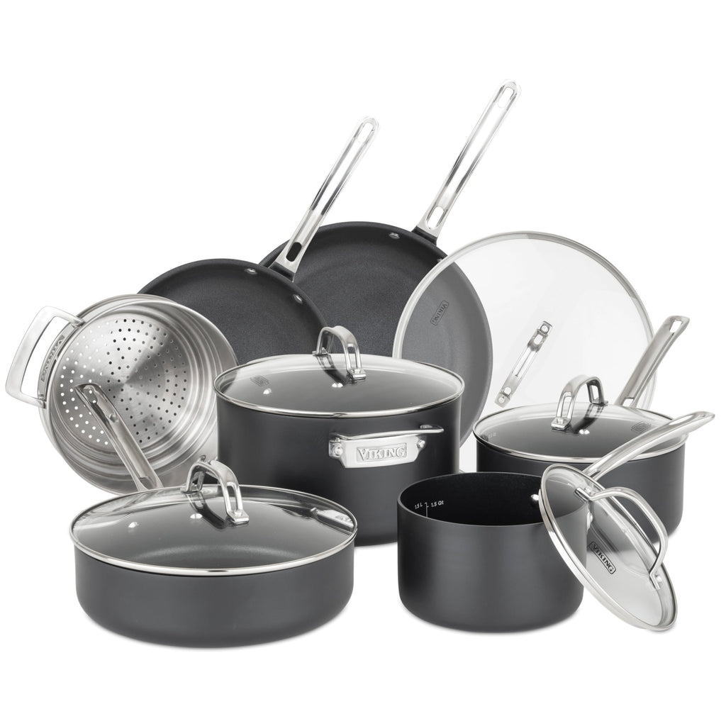 12 Piece Hard Anodized Ceramic Nonstick Cookware Set L811