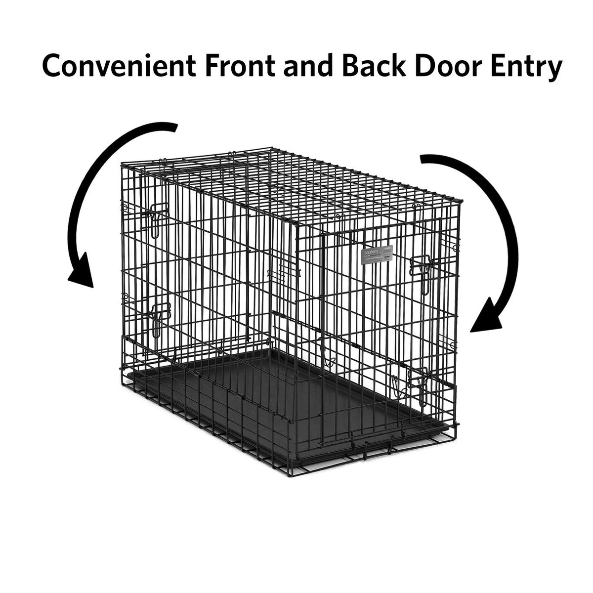 Double Door Folding Metal Dog Crate D41075
