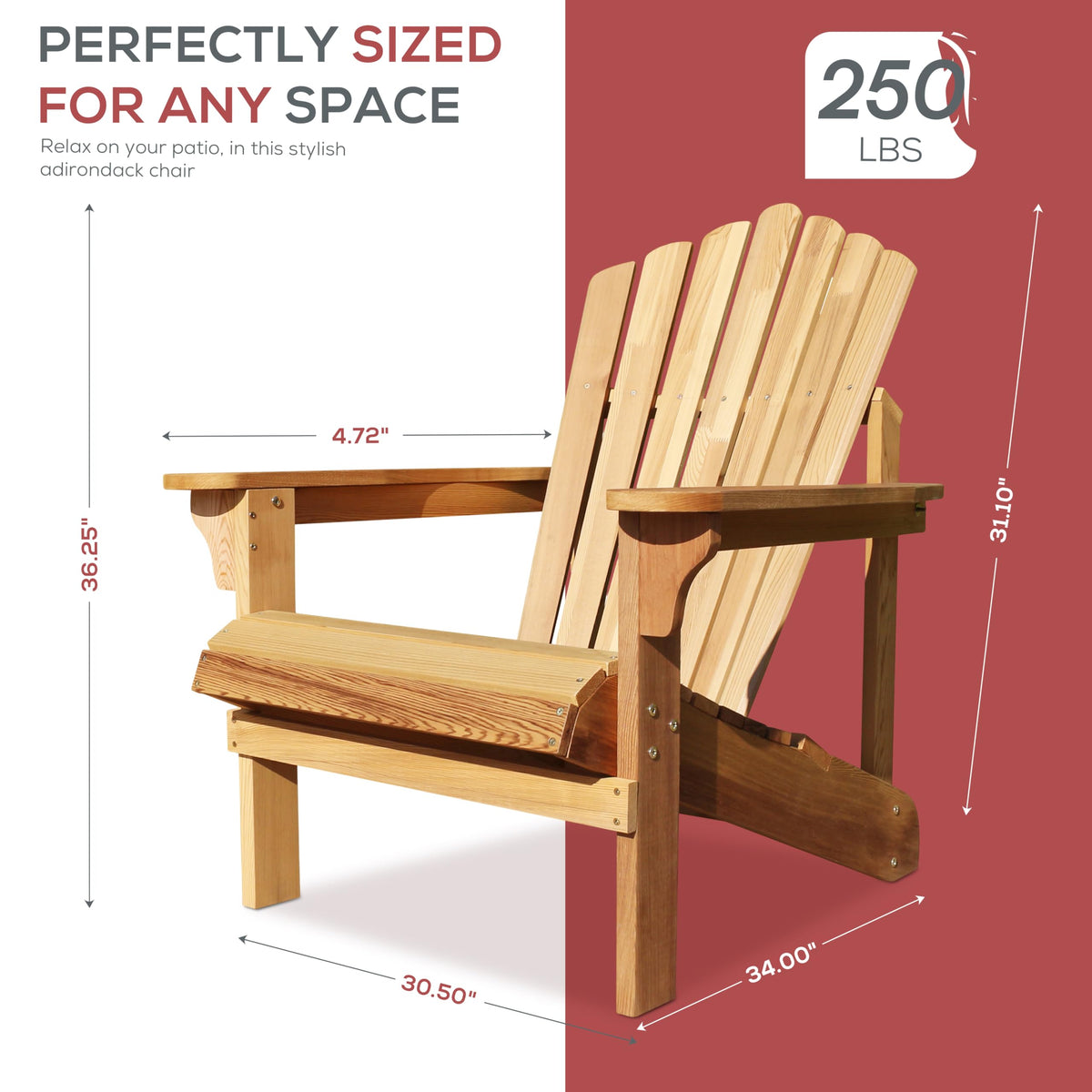 Adirondack Chair Western Red Cedar I3399