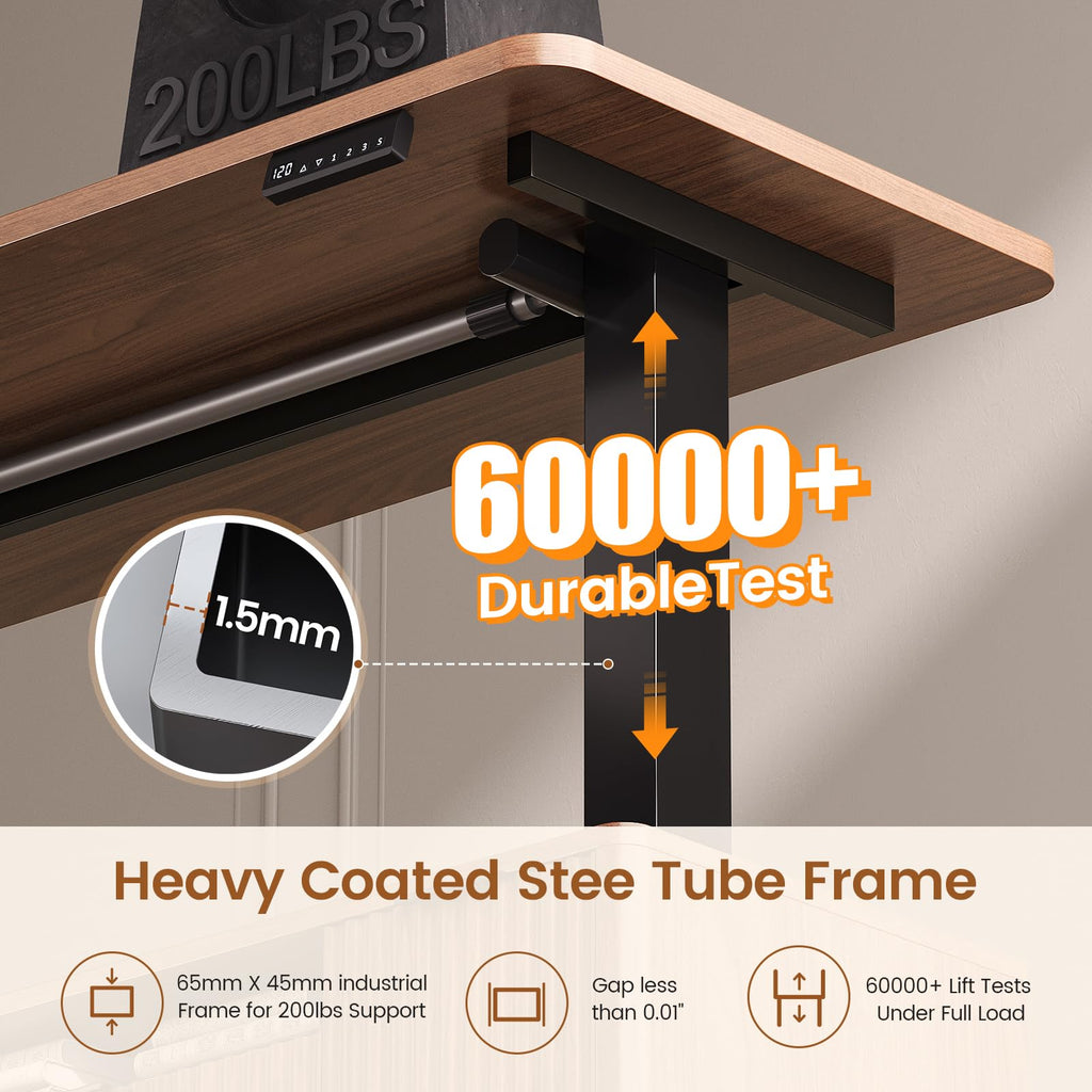 L Shaped Electric Standing Desk with 4 Drawers Q464