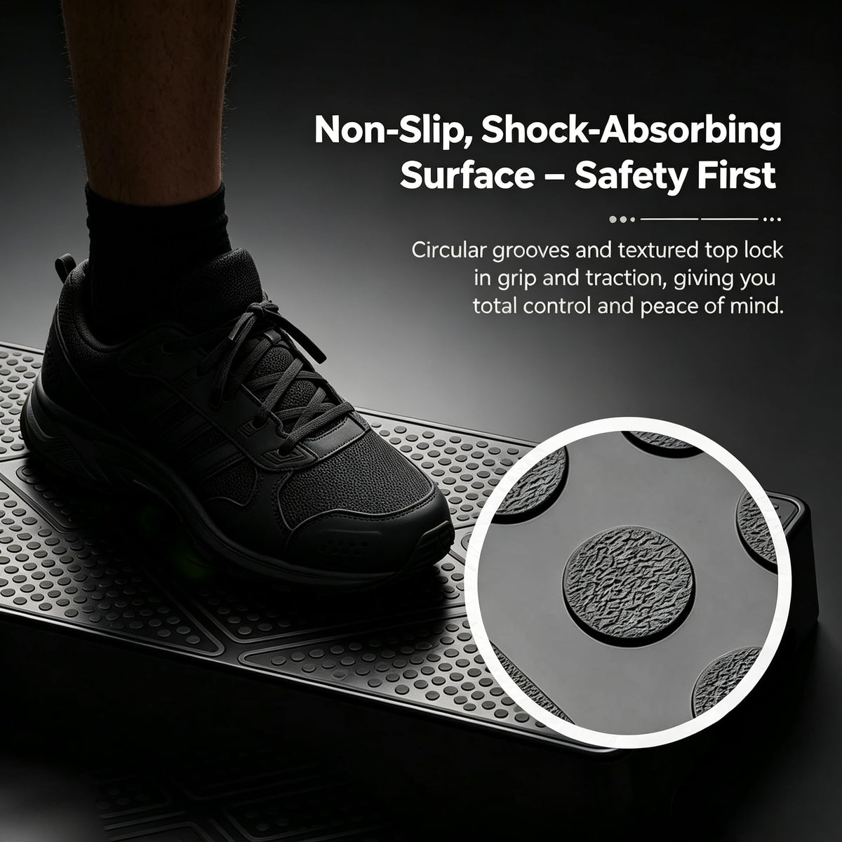 28-Inch Height Adjustable Aerobic Step Platform with 4 Risers W8436