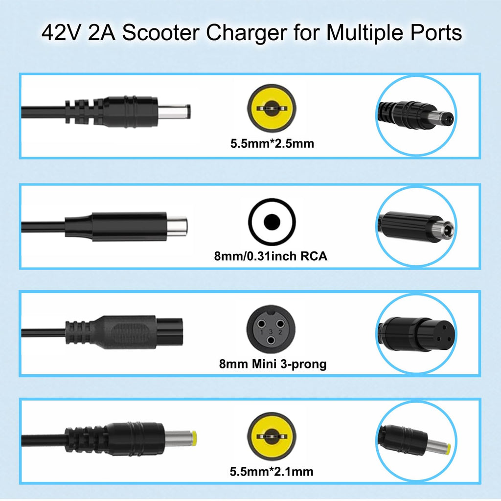 42V 2A Scooter Charger 4 in 1 Removable Connector K473784
