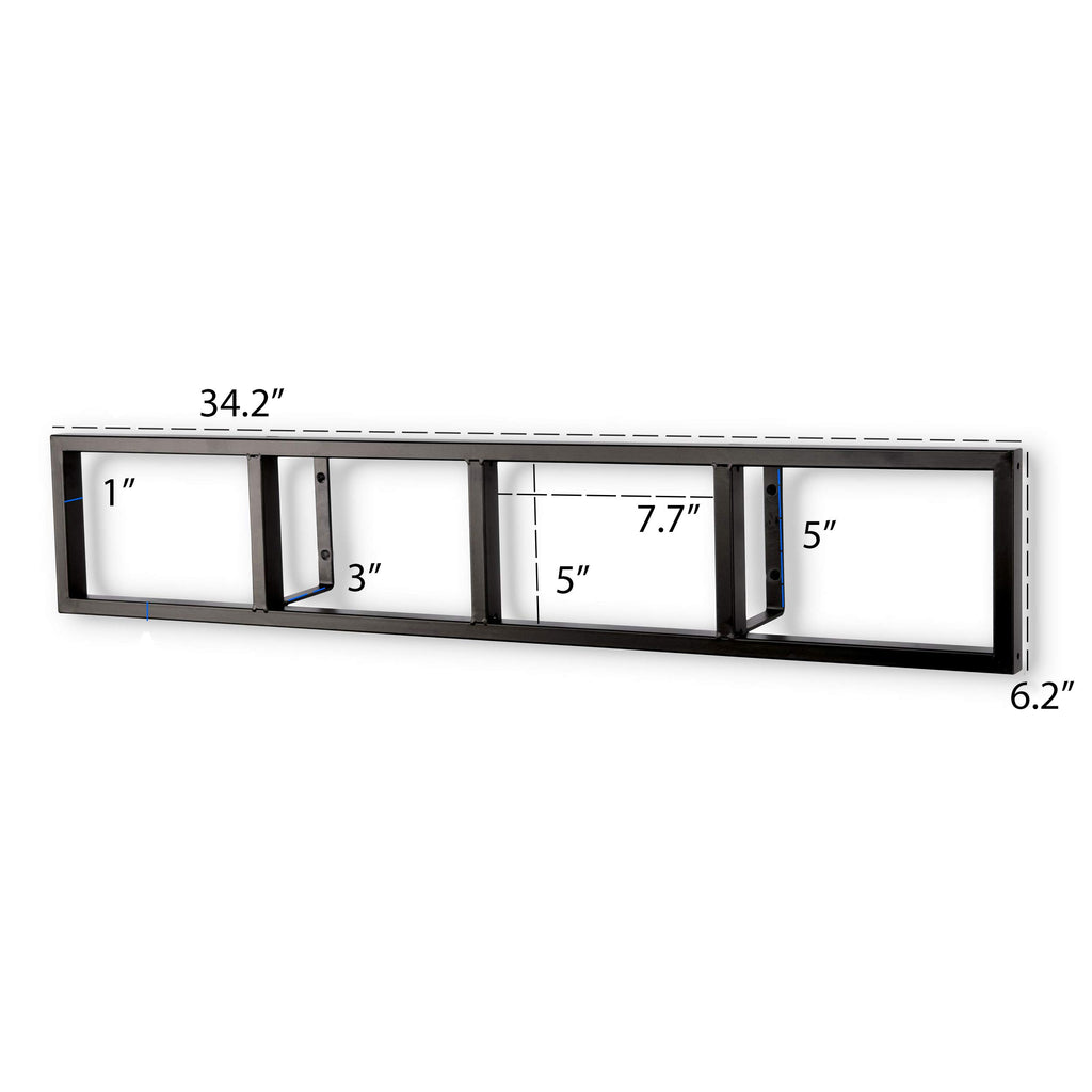 Black 34 Inch Floating Shelves Set of 3 H986